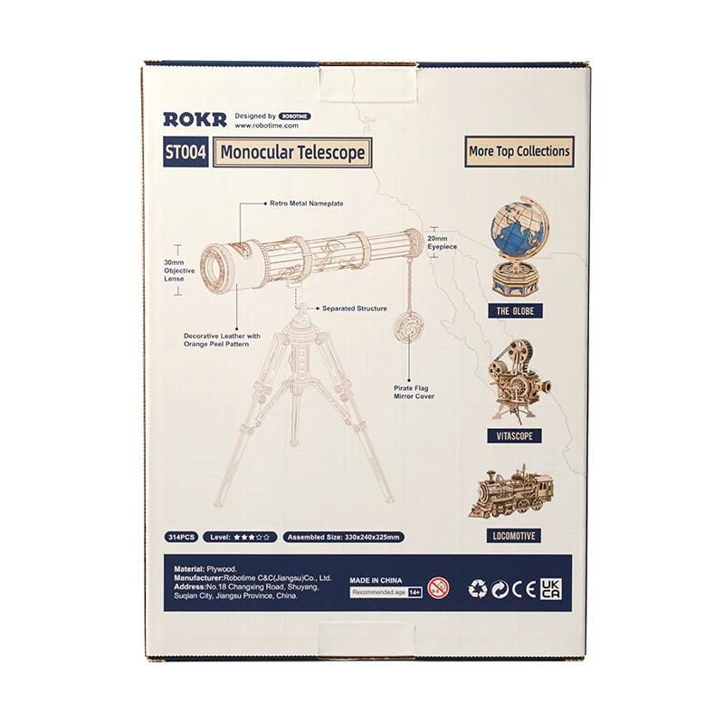 Monocular Telescope 3D Wooden Puzzle