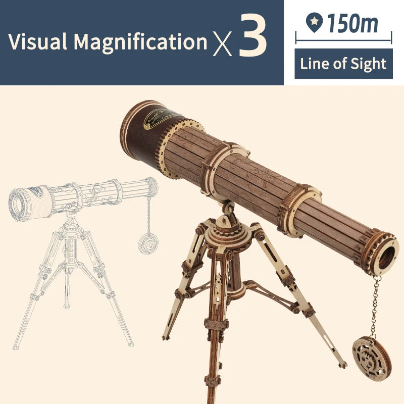 Monocular Telescope 3D Wooden Puzzle