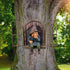 Creative Garden Statue Elf "Go Out Tree"