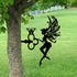 Iron Silhouette Witch Garden Stake