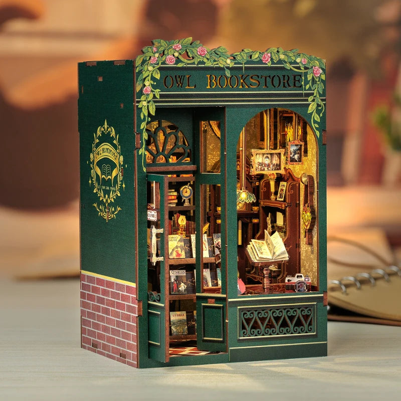 DIY Book Nook Kit – Miniature Dollhouse with Light
