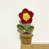DIY Handwoven Mini Potted Flower – Rose Design