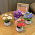 DIY Handwoven Mini Potted Flower – Rose Design