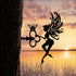 Iron Silhouette Witch Garden Stake