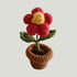 DIY Handwoven Mini Potted Flower – Rose Design
