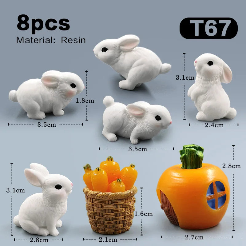 Miniature Cute Rabbit Figurine