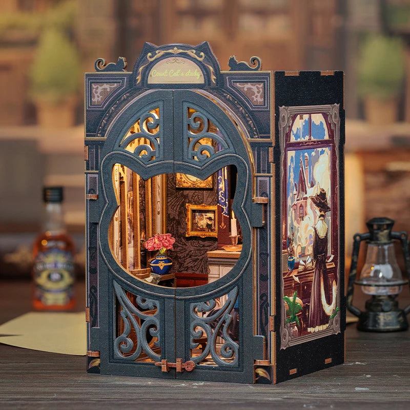 DIY Book Nook Kit – Miniature Dollhouse with Light