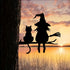 Iron Silhouette Witch Garden Stake