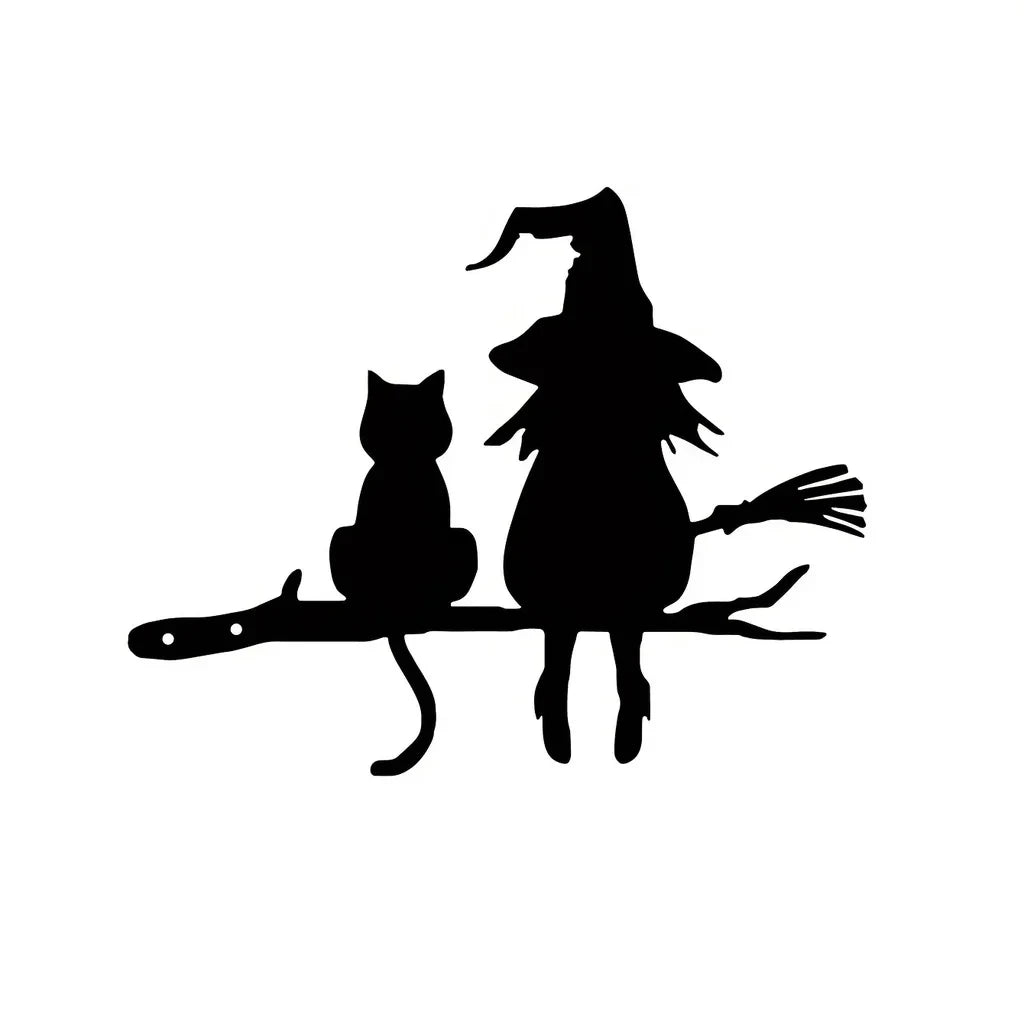 Iron Silhouette Witch Garden Stake