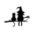 Iron Silhouette Witch Garden Stake