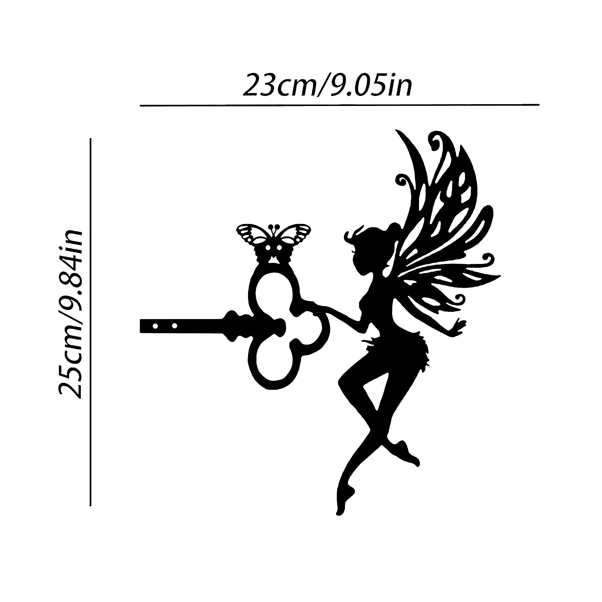 Iron Silhouette Witch Garden Stake