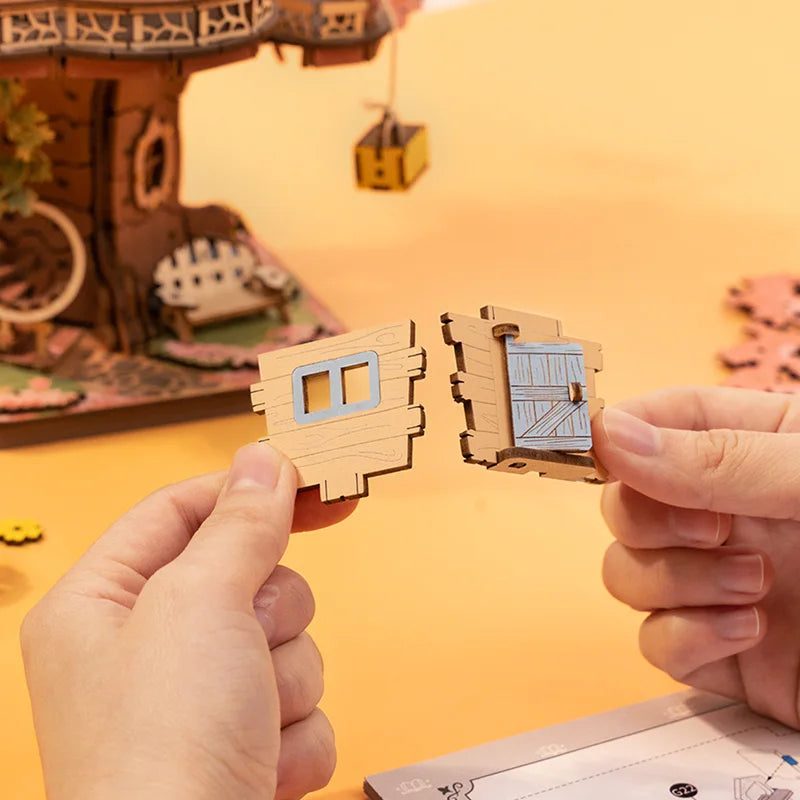 Sakura Tree House 3D Wooden Puzzle