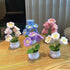 DIY Handwoven Mini Potted Flower – Rose Design