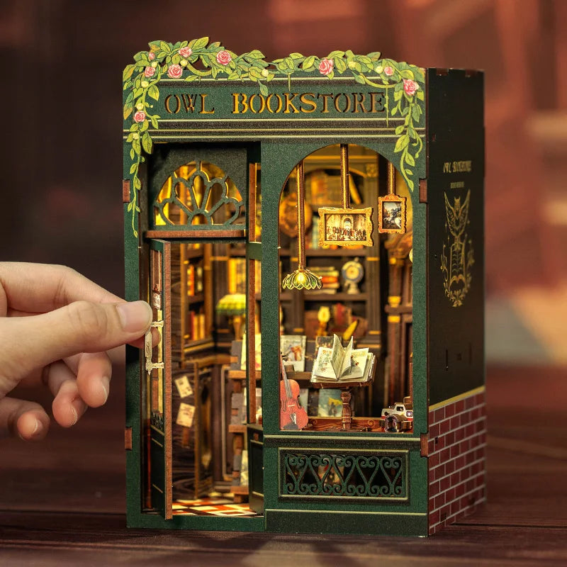 DIY Book Nook Kit – Miniature Dollhouse with Light