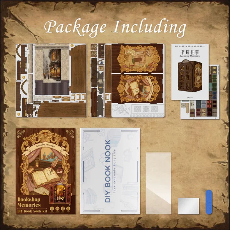 DIY Book Nook Kit – Miniature Dollhouse with Light