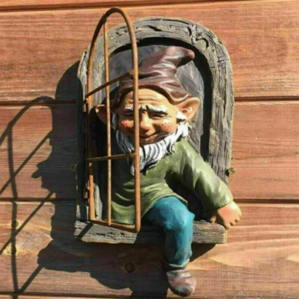 Creative Garden Statue Elf "Go Out Tree"